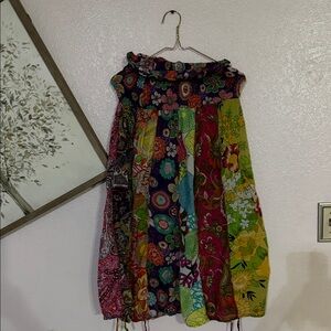 Vibrant Strapless Floral Dress